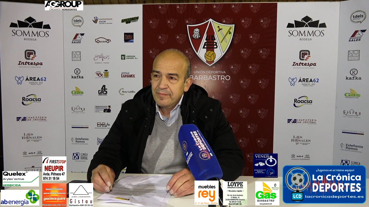 EL TAD LE DA LA RAZÓN A LA UD BARBASTRO Y LE CONCEDE LOS 3 PUNTOS EN LITIGIO DEL PARTIDO CON EL CALAMOCHA DE LA PRIMERA VUELTA. Rafa Torres (Presidente UD Barbastro)