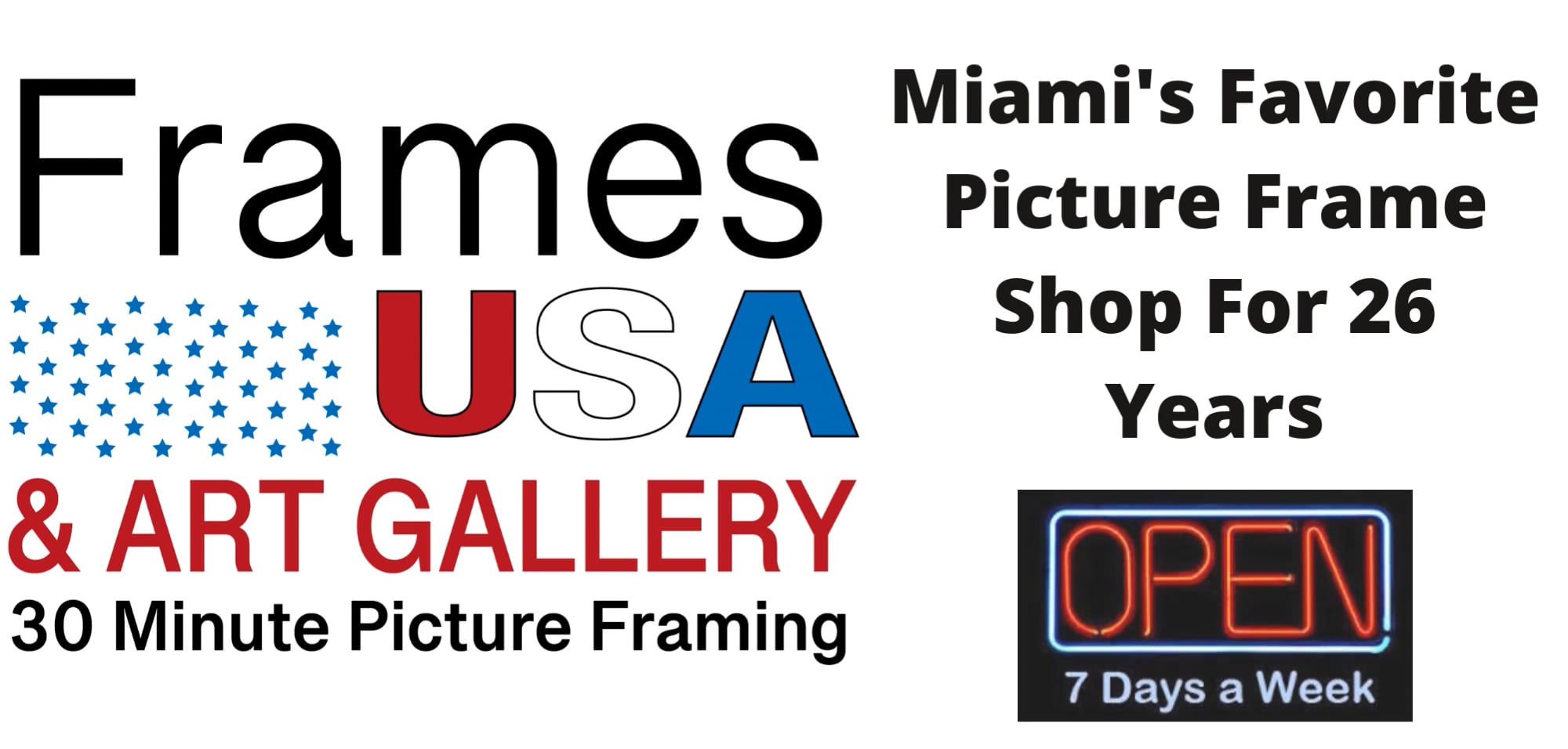 Frames USA Miami 30 Minute Custom Picture Framing in Miami, FL