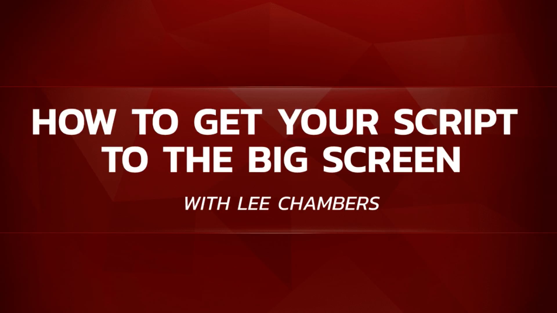 How to get your script to the big Screen