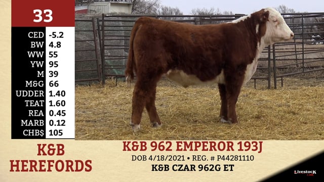 Lot #33 - K&B 962 EMPEROR 193J