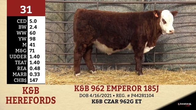 Lot #31 - K&B 962 EMPEROR 185J