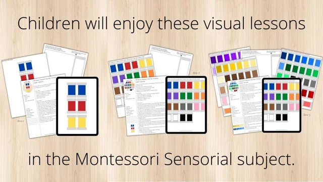 Sensorial: Colour Box 1 & 2 - St. Andrew's Montessori Nursery