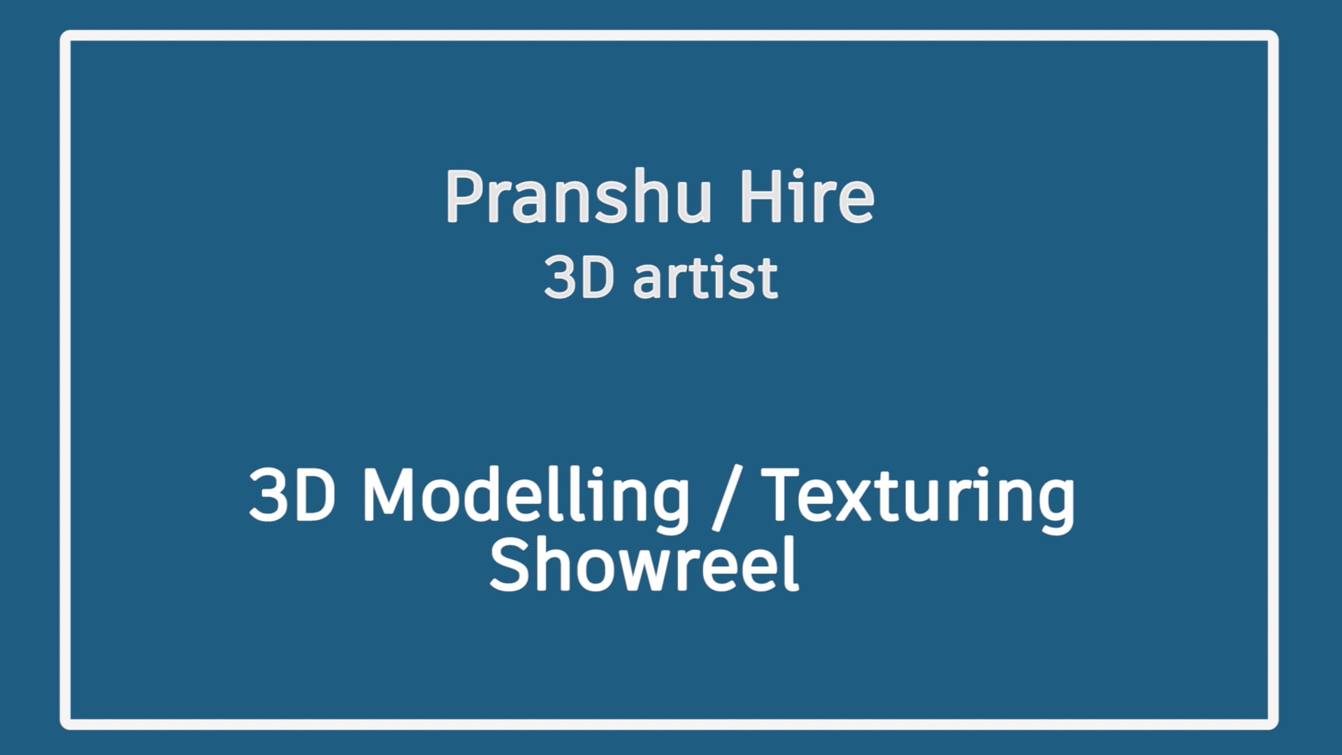 Pranshu Hire Showreel.mp4 on Vimeo