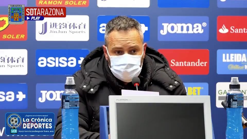 DAVID NAVARRO (Entrenador Tarazona) Lleida Esportiu 1-0 SD Tarazona / J 23 / 2ª RFEF - Grupo 3 / Fuente: Facebook SD Tarazona