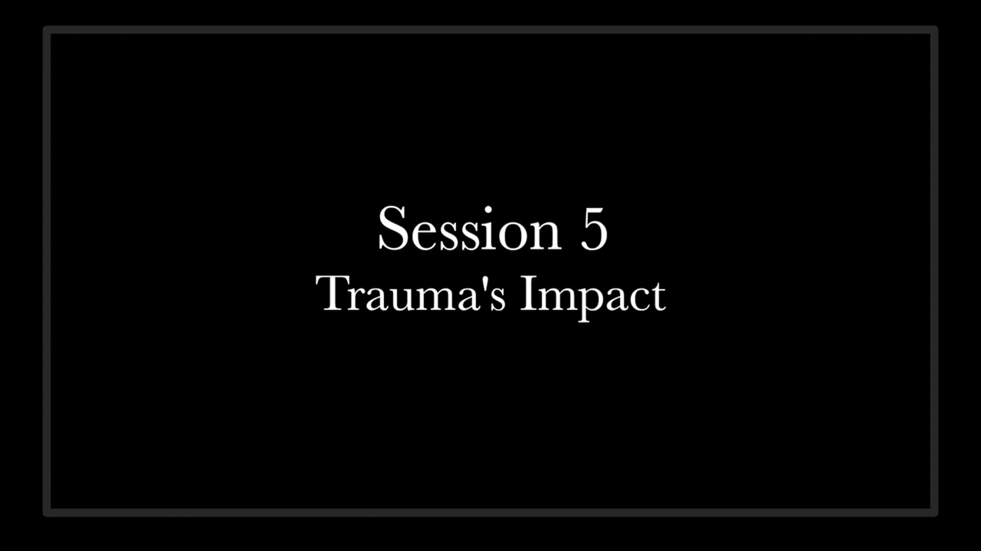 (07) Session 05 -Traumas Impact