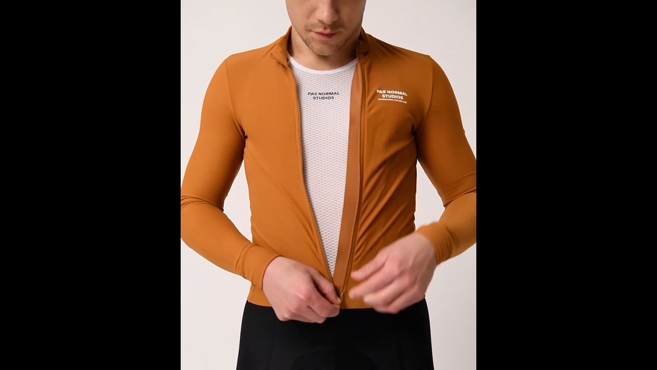 Men's Mechanism Long Sleeve Jersey - Burned Orange - Pas Normal