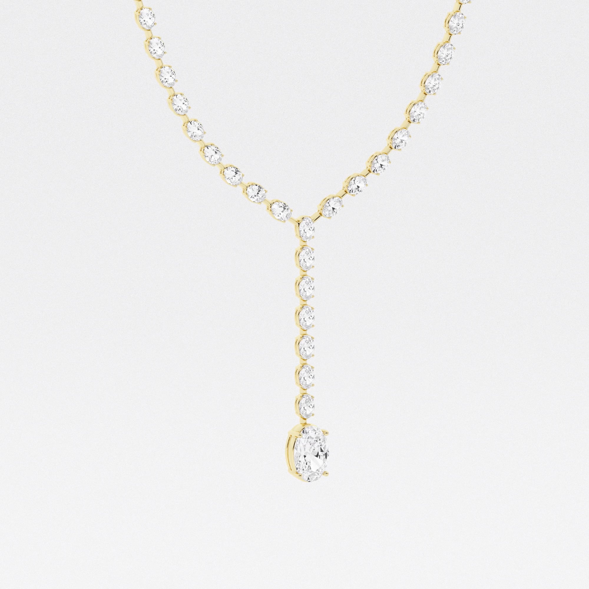product video for Badgley Mischka 17 ctw Oval Lab Grown Diamond Lariat Tennis Necklace