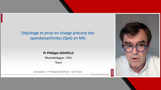 Dépistage et prise en charge précoce des spondyloarthrites en MG