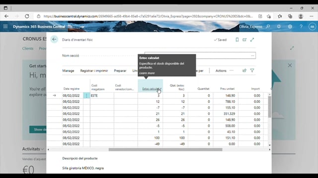 Realitzar inventari físic