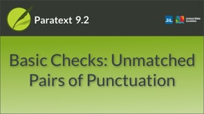 Basic Checks: Unmatched Pairs of Punctuation