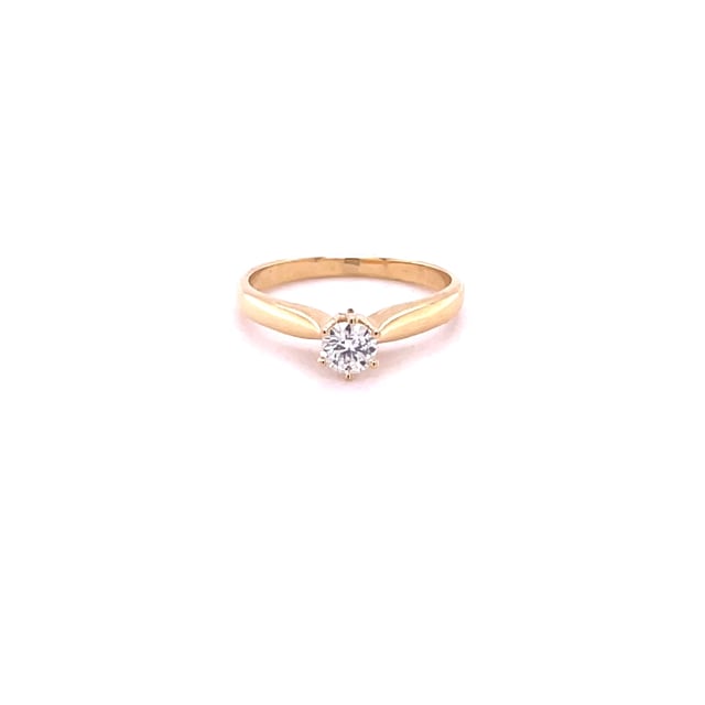 0.30 carat solitaire diamond ring in yellow gold