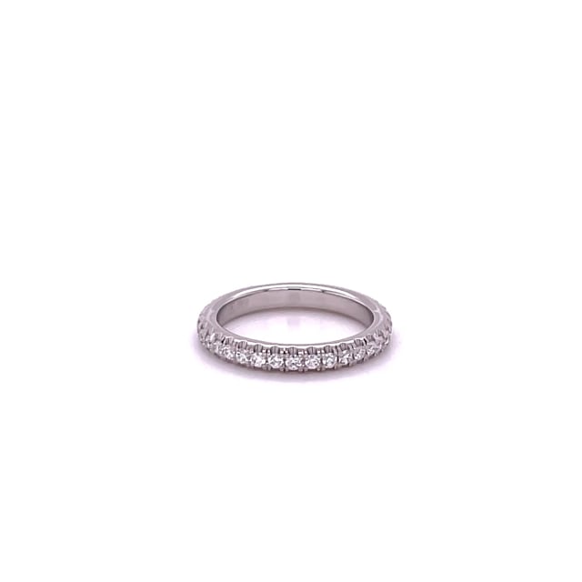 0.55 Karat Memoire Ring (rundherum besetzt) aus Platin mit runden Diamanten