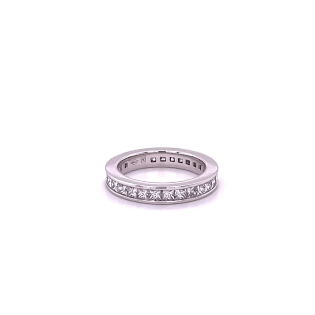 1.75 carat eternity ring (full set) in platinum with princess diamonds