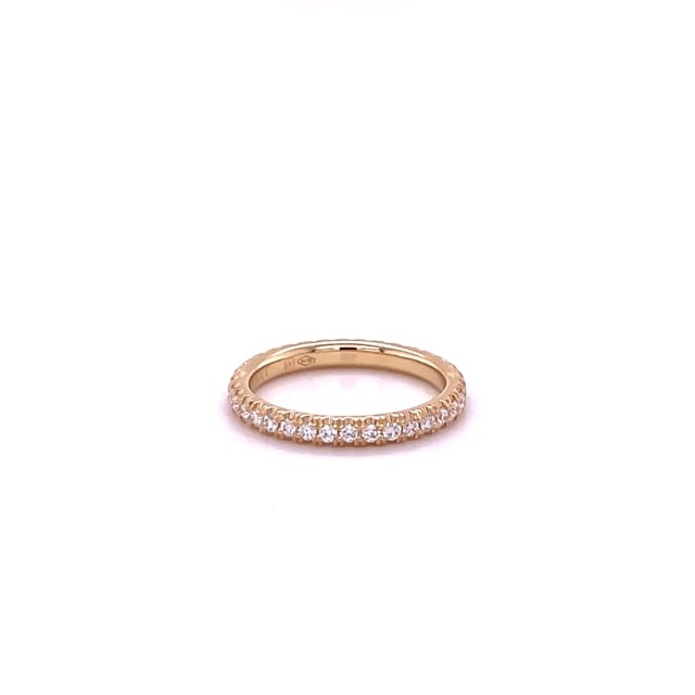 0.55 Karat Memoire Ring (rundherum besetzt) aus Gelbgold mit runden Diamanten