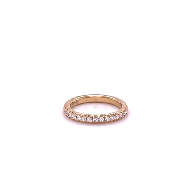 0.35 carat eternity ring (half set) in yellow gold with round diamonds