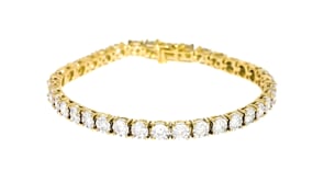 5.00 ct. t.w. Diamond Tennis Bracelet in 18kt Gold Over Sterling