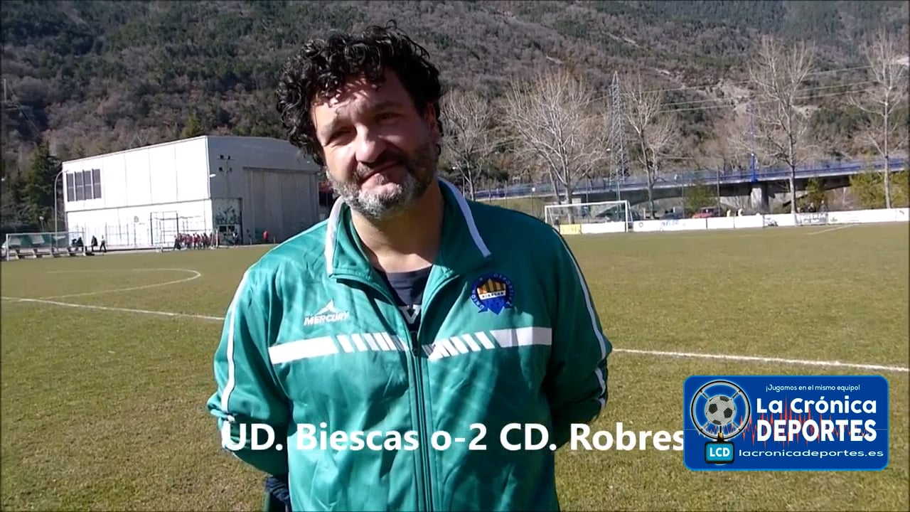 MIGUEL GARCÍA (Entrenador Biescas) UD Biescas 0-2 CD Robres / J 25 / 3ª División