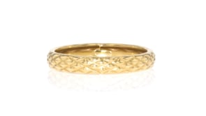 18kt Yellow Gold Quilted Textured Ring
