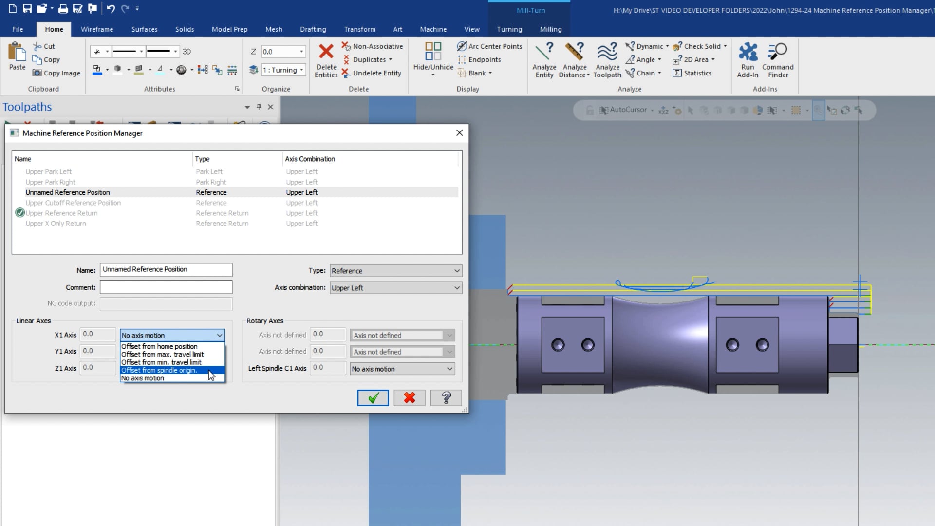 Machine Reference Position Manager