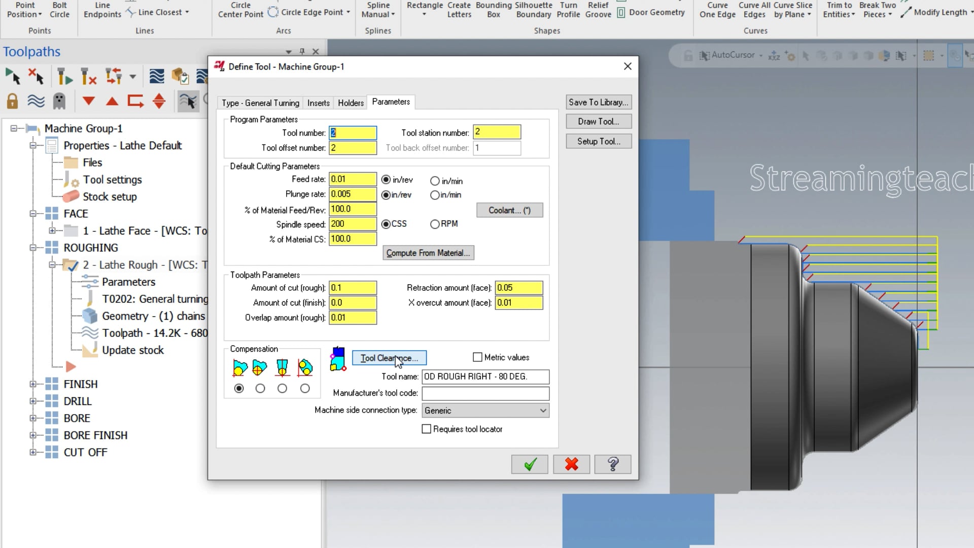 Turning Tool Definition part 2