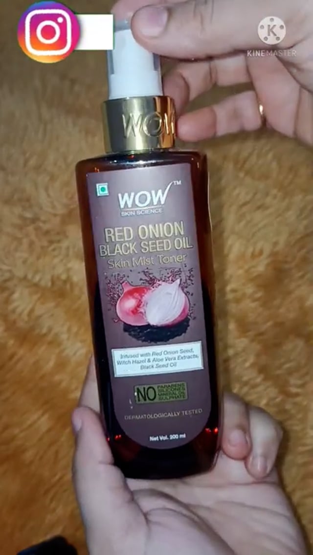 Wow skin science Red Onion Black Seed oil skin Mist Toner review | affordable toner | toner