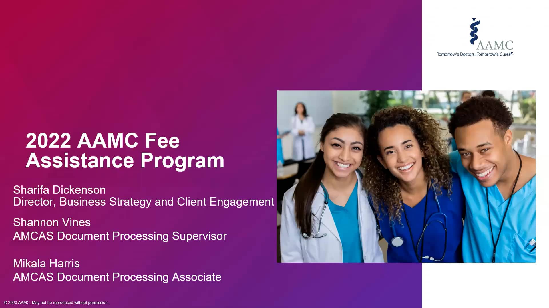 Learn about the new 2022 AAMC Fee Assistance Program on Vimeo