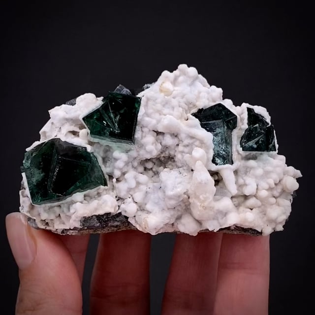 Fluorite with Aragonite