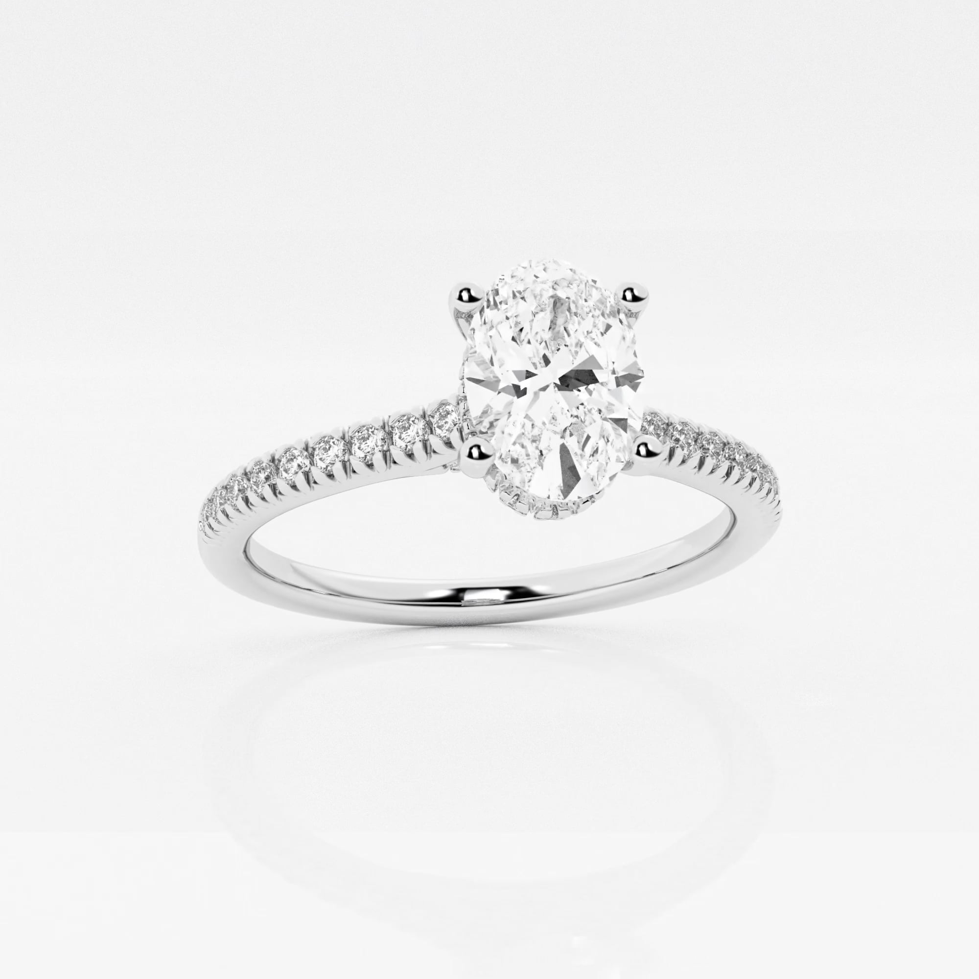 product video for 1 1/3 ctw Oval Lab Grown Diamond Hidden Halo Engagement Ring