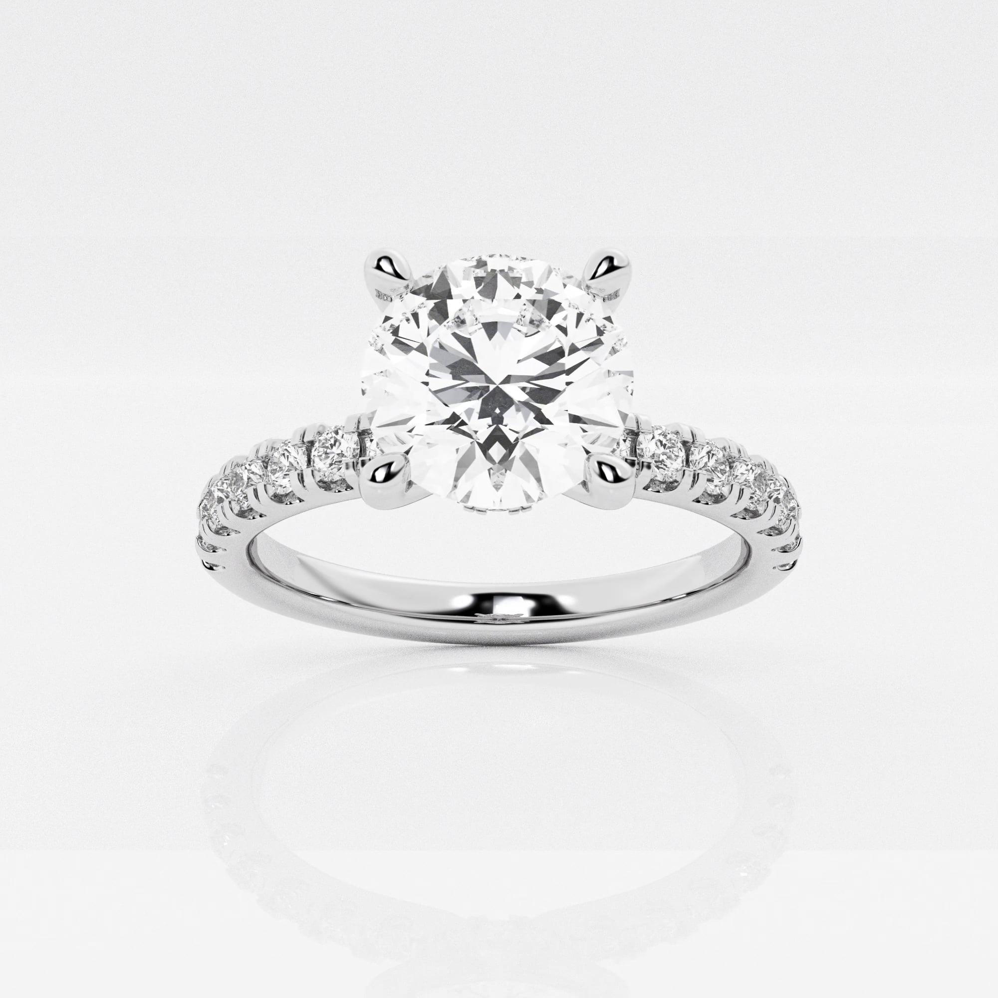product video for 2 1/2 ctw Round Lab Grown Diamond Hidden Halo Engagement Ring