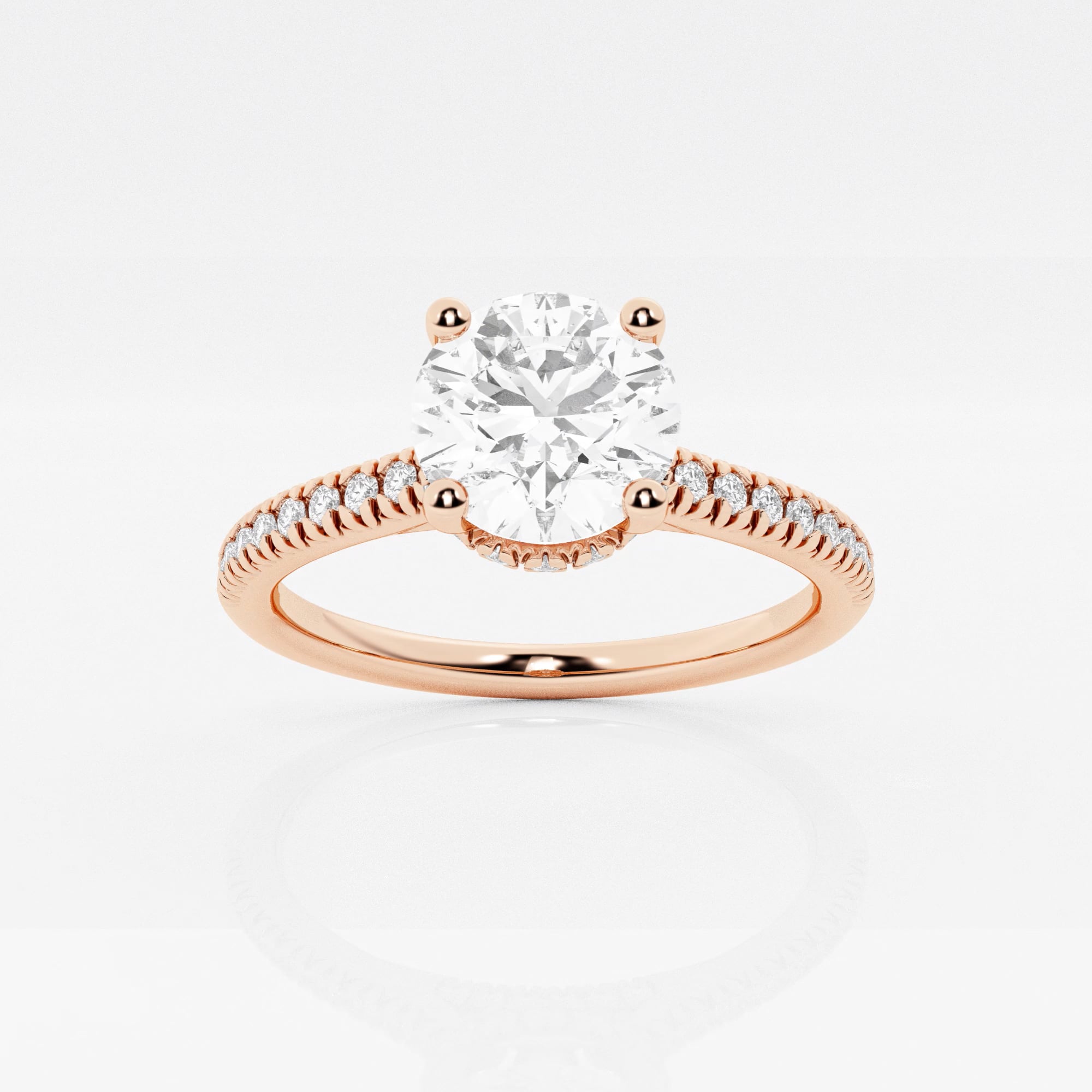product video for 1 7/8 ctw Round Lab Grown Diamond Hidden Halo Engagement Ring