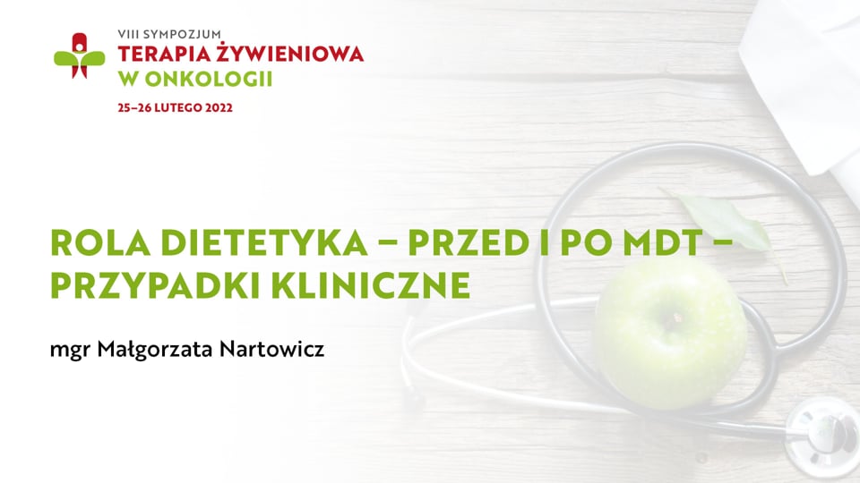 Grafika dla Rola dietetyka –  przed i po MDT –  przypadki kliniczne