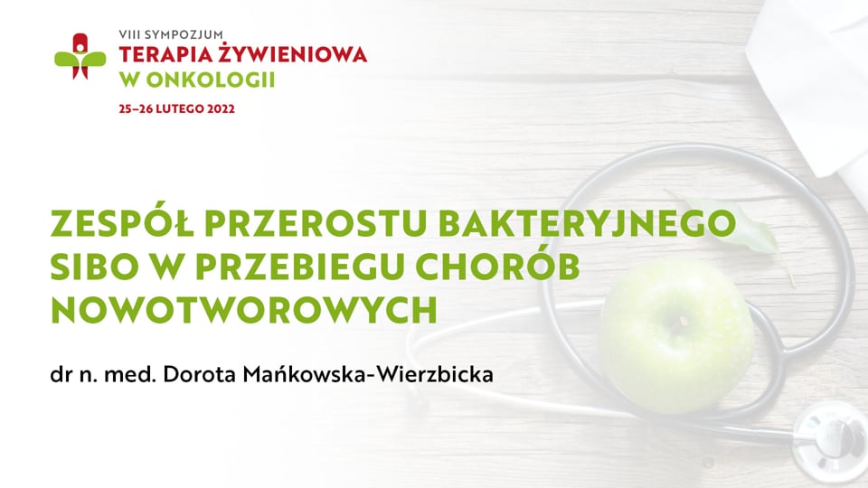 Grafika dla Zespół Przerostu Bakteryjnego SIBO w przebiegu chorób nowotworowych