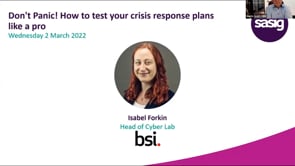Wednesday 2 March 2022 - Don't Panic! How to test your crisis response plans like a pro