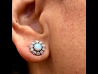 Opal, Diamond, Platinum Earrings 3801-4617