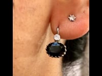 Sapphire, Diamond, 14ct, Platinum Earrings 12731-8009