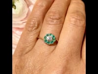 Diamond, Emerald, 14ct Ring 12956-8080