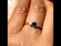 Diamond, Sapphire, 18ct Ring 10615-6244