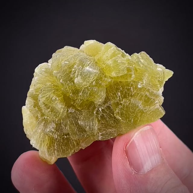 Yellow Prehnite from Connecticut Raw Crystal. Rare Thumbnail mineral specimen Rough