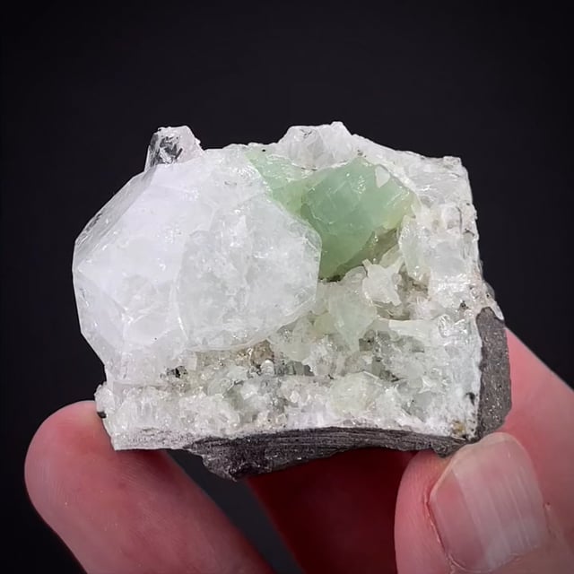 Analcime with Prehnite