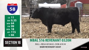 Lot #58 - MBAL S16 REVENANT 0320H