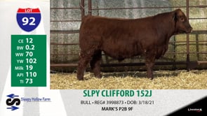 Lot #92 - SLPY CLIFFORD 152J