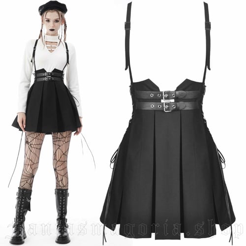 Smak Parlour Plus Size Black & Strawberry Trim Pinafore Skirt – Unique  Vintage
