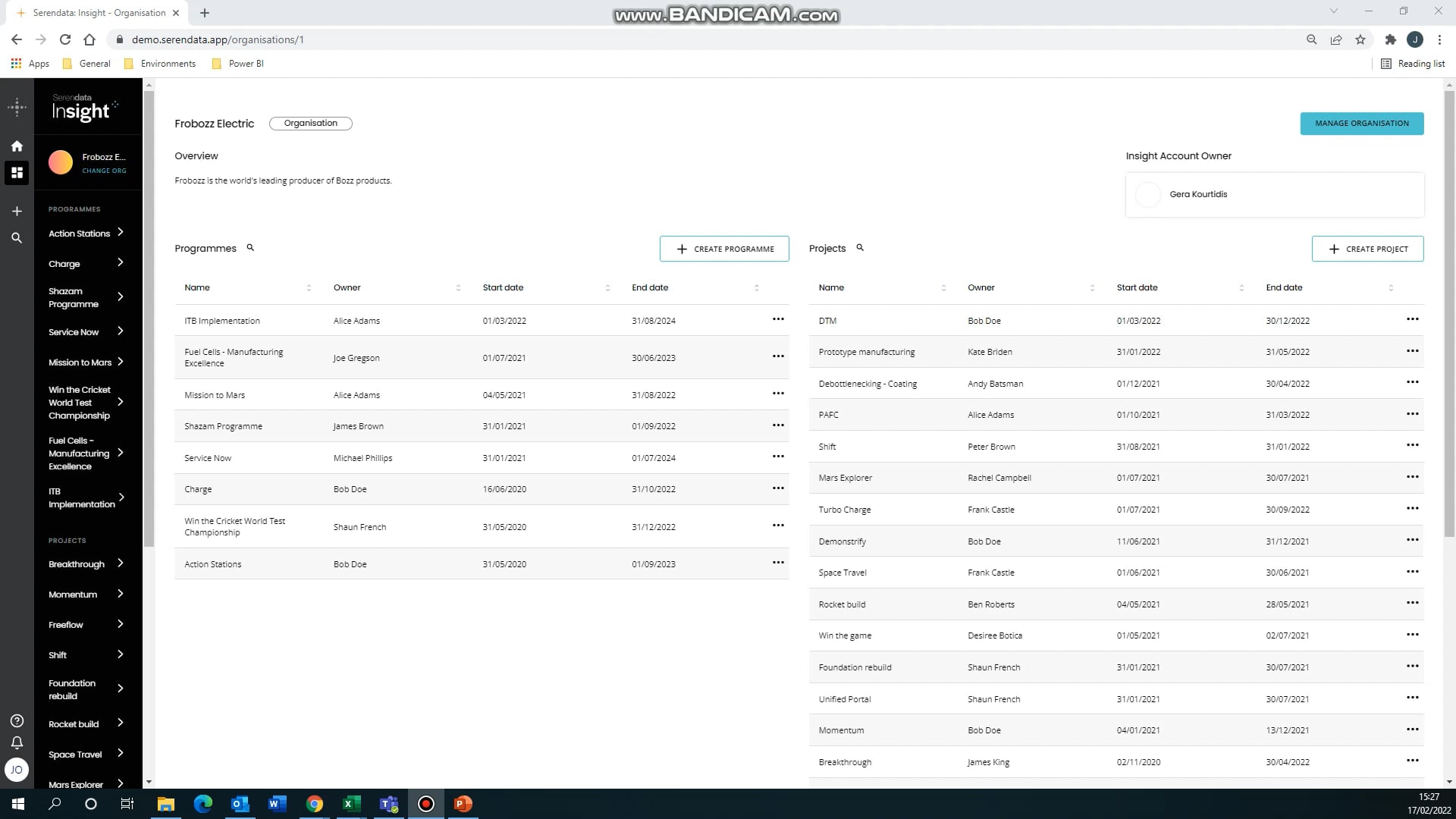 Create and manage Project on Vimeo