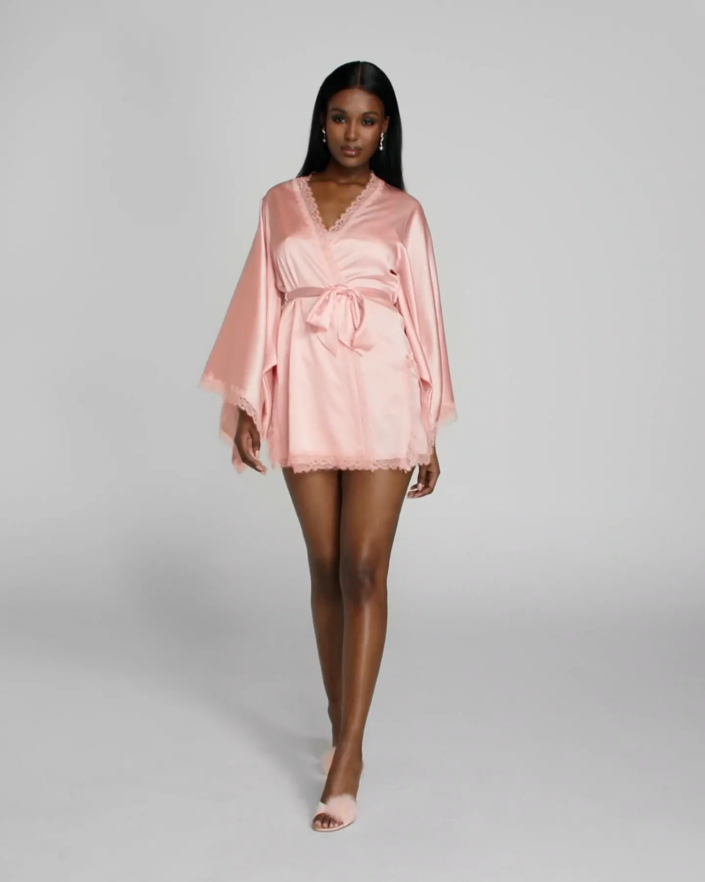 Gisele Short Kimono in Blush | By Agent Provocateur
