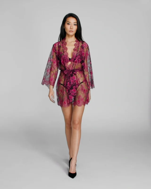 Carline Kimono in Pink By Agent Provocateur