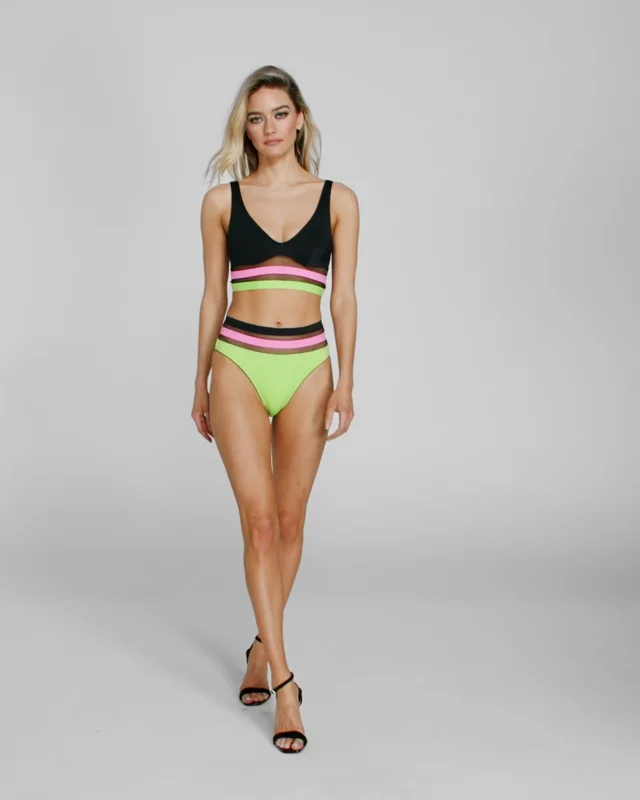 ZENAYA SOFTCUP BIKINI APPLE GREEN PINK TESS