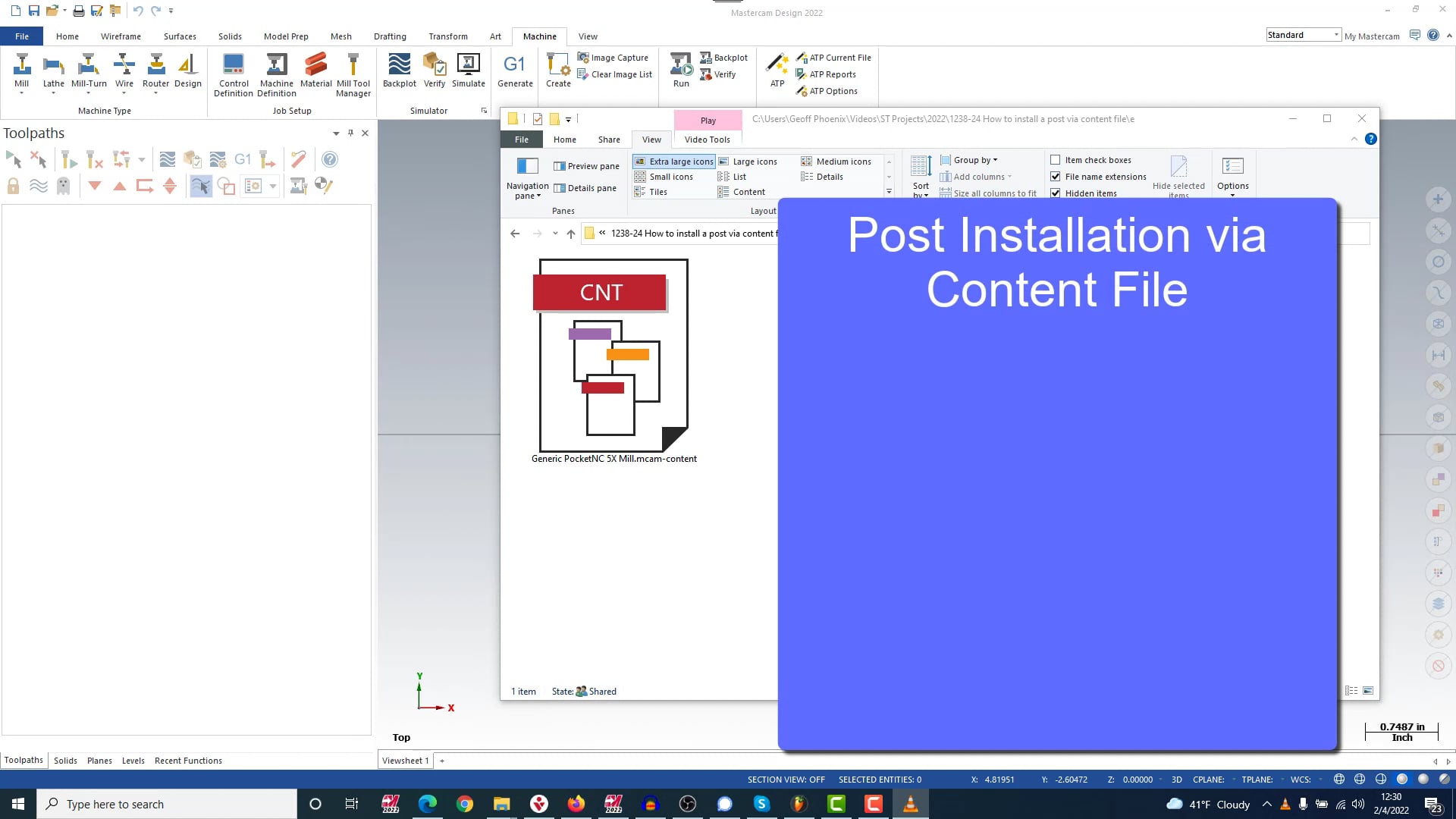How to install a post via content file