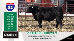 Lot #52 - S16 ALAP OF COMO W121