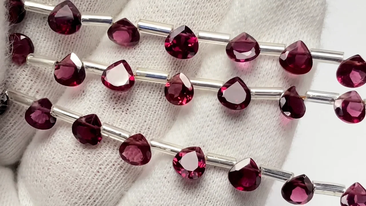 動画】宝石質ロードライトガーネットAAA マロン ファセット