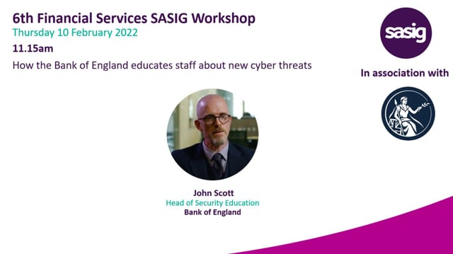 How the Bank of England educates staff about new cyber threats